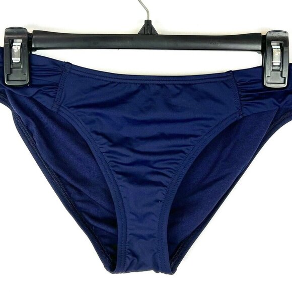 Tommy Bahama Women’s Side Shirred Blue Hipster Bikini Bottom Size Small - Picture 1 of 5